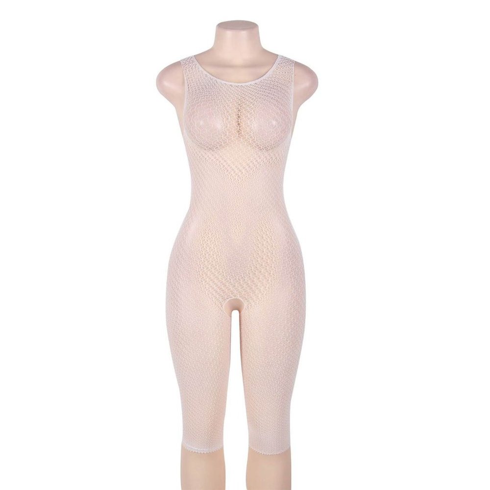 White Fishnet Bodystocking - Picture 2 of 6